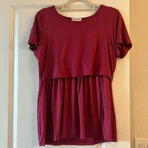 Maternity top with flap for breast feeding Size L